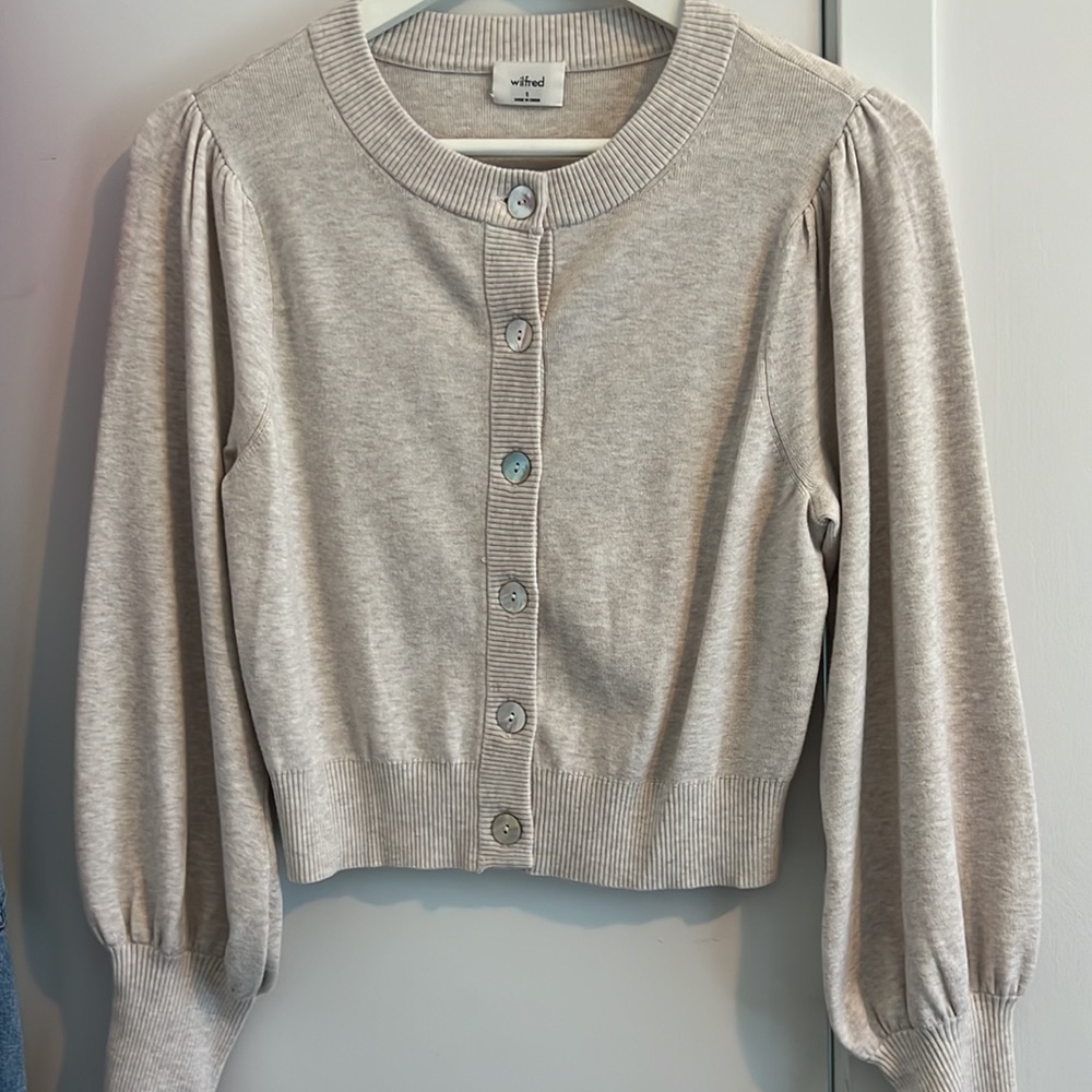 Women's Cream Cardigan Sweater